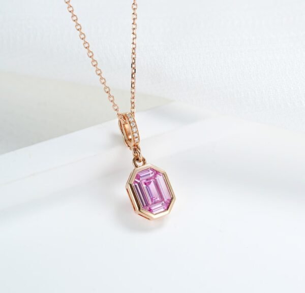 微信图片_20241018161855 SGARIT Fine Jewelry Manufacturer Real 18k White Gold 0.66CT Jewellery Pink Sapphire Natural Gemstone Pendant