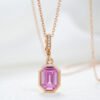 微信图片_202410181753231 SGARIT Fine Jewelry Manufacturer Real 18k White Gold 0.66CT Jewellery Pink Sapphire Natural Gemstone Pendant