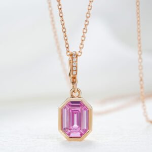微信图片_202410181753231 SGARIT Fine Jewelry Manufacturer Real 18k White Gold 0.66CT Jewellery Pink Sapphire Natural Gemstone Pendant