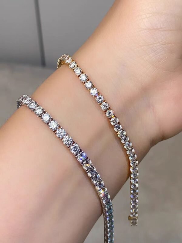 微信图片_20241030102200 Sgarit Fine Jewelry 18K White Gold Emerald Cut Full VVS2 0.03-1ct Lab Diamond Tennis Bracelet Jewellery