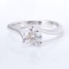 6排左 Sgarit Fine Jewelry Manufacturer 18K White Gold 2CT Moissanite Round Brilliant Cut White Lab Diamond Wedding Ring Jewelry