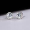 Sgarit Fashion Jewelry S925 Pure Sterling Silver Cushion Cut 1Ct 2Ct Temperament Simple Moissanite Earrings Jewellery