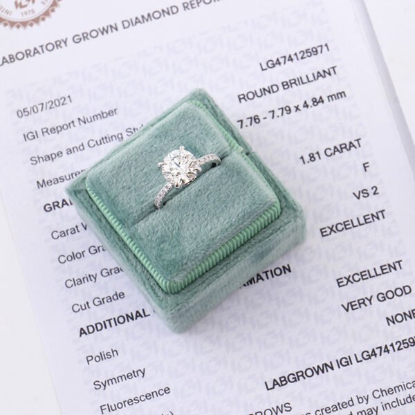 O1CN019isp3E1aICJyjZ4wc_!!1925443306-0-cib Sgarit Fine Jewelry 18K White Gold 1.81Ct VS2 Round Brilliant Cut Lab Diamond Wedding Ring Jewellery