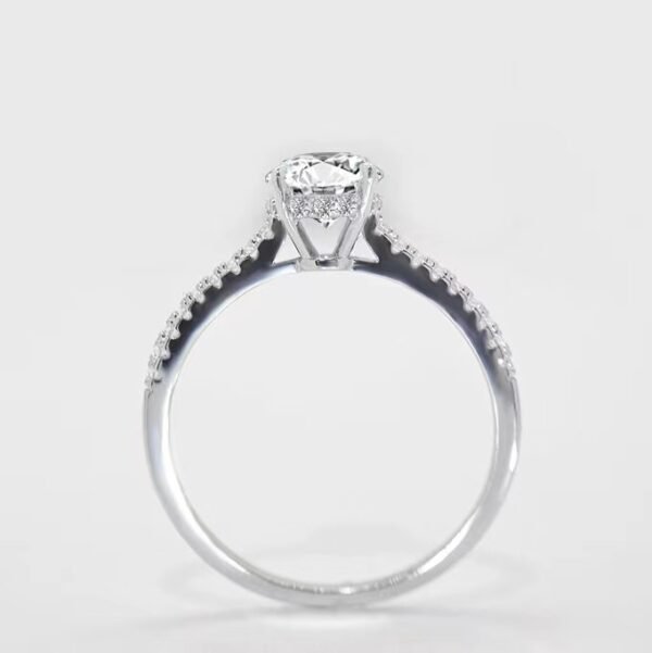 O1CN01BZdRAA1SYDGXxAS4b_!!2217572472258-0-cib Sgarit Fine Jewelry 14K White Gold 1Ct VVS Round Brilliant Cut Lab Diamond Wedding Ring Jewellery
