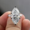 O1CN01GwPb3T1h8Ixw1Q7j6_!!2215394124232-0-cib (1) Sgarit Fine JewelleryManufacturer 18K White Gold 1/2CT Marquise Cut White Moissanite Wedding Ring Jewelry