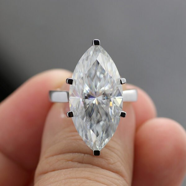 O1CN01GwPb3T1h8Ixw1Q7j6_!!2215394124232-0-cib (1) Sgarit Fine JewelleryManufacturer 18K White Gold 1/2CT Marquise Cut White Moissanite Wedding Ring Jewelry
