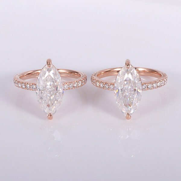 O1CN01KLwCYN1h8Ixoz5UXK_!!2215394124232-0-cib Sgarit Fine JewelleryManufacturer 18K White Gold 1/2CT Marquise Cut White Moissanite Wedding Ring Jewelry