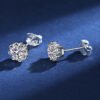 Sgarit Fashion Jewelry S925 Sterling Silver 0.5Ct Moissanite Earrings Classic Jewellery