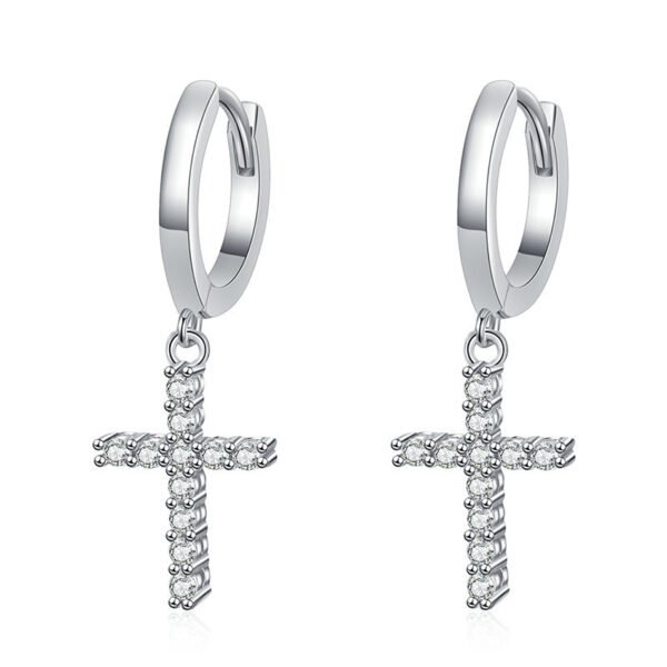 O1CN01MBirsN23trpU6HqYL_!!2218583477314-0-cib Sgarit Fashion Jewelry S925 Sterling Silver Moissanite Cross Earrings Jewellery