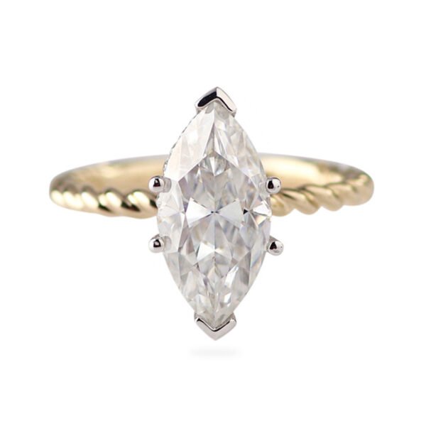 O1CN01MtEKui1h8Ixoz51Qc_!!2215394124232-0-cib Sgarit Fine JewelleryManufacturer 18K White Gold 1/2CT Marquise Cut White Moissanite Wedding Ring Jewelry
