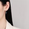 O1CN01OrJ1hm23trpc7vlmW_!!2218583477314-0-cib Sgarit Fashion Jewelry S925 Sterling Silver Moissanite Cross Earrings Jewellery