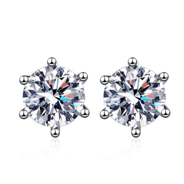 O1CN01Q1X8tO2Br87oKSWk3_!!2212409298391-0-cib Sgarit Fashion Jewelry S925 Sterling Silver Round Cut Moissanite Six Claw Stud Earrings Jewellery