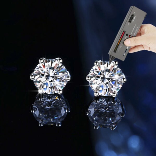 O1CN01SNCn6i1NLmRWAQx8L_!!2213909551554-0-cib Sgarit Fashion Jewelry S925 Sterling Silver Six Claws Moissanite Earrings Jewellery