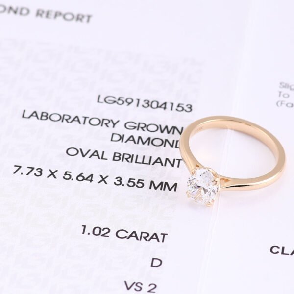 O1CN01TVOWTr1mY1Qmr6Oru_!!2217544544965-0-cib Sgarit 18K Gold 1CT D/VS1 White Lab Diamond Ring Jewelry