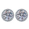 Sgarit Fashion Jewelry S925 Sterling Silver 1Ct 2Ct Moissanite Earrings Jewellery