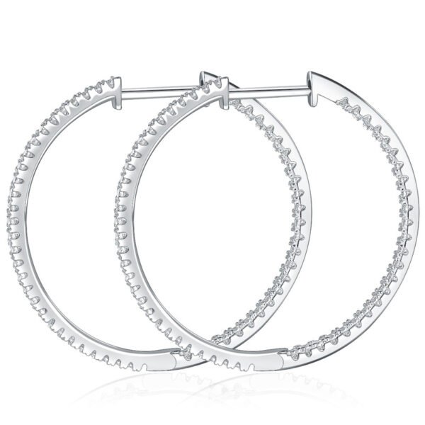 O1CN01VzcwCq1g2WIaD81sL_!!3896764084-0-cib Sgarit Fashion Jewelry S925 Sterling Silver Round Brilliant Cut 1.22Mm Moissanite Hoop Earrings Jewellery