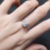 Sgarit Fine Jewelry 9/10/14/18K White Gold 1Ct Emerald Cut Moissanite Ring Natural Diamond Jewellery