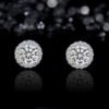 Sgarit Fashion Jewelry S925 Sterling Silver 1Ct 2Ct Moissanite Earrings Jewellery