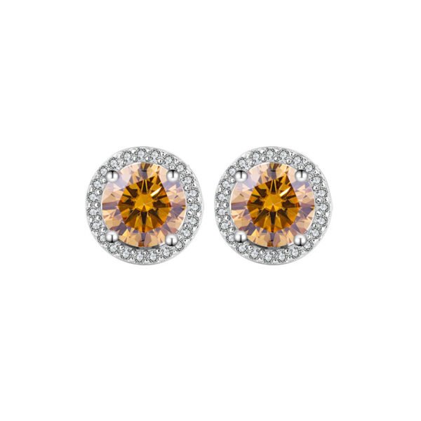 Sgarit Fashion Jewelry S925 Pure Sterling Silver Cushion Cut 1Ct 2Ct Temperament Simple Moissanite Earrings Jewellery
