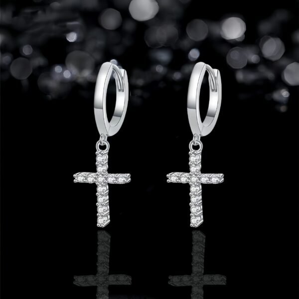 O1CN01kmI4o923trpbLQOO7_!!2218583477314-0-cib Sgarit Fashion Jewelry S925 Sterling Silver Moissanite Cross Earrings Jewellery