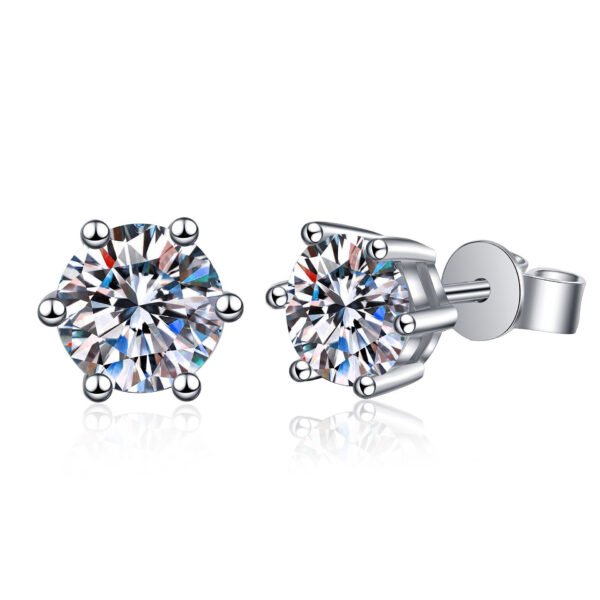 O1CN01lHOZhh1inoS717ylK_!!1695904458-0-cib Sgarit Fashion Jewelry S925 Sterling Silver Six Claws White Black Moissanite Earrings Jewellery