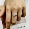 O1CN01nqY0Kv1SYDGSFjTe3_!!2217572472258-0-cib Sgarit Fine Jewelry 14K White Gold 1Ct VVS Round Brilliant Cut Lab Diamond Wedding Ring Jewellery