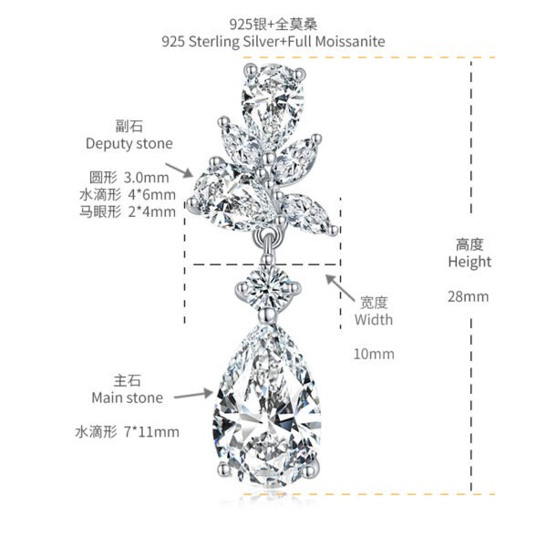 O1CN01plpxRv1g2WS9Qo5nY_!!3896764084-0-cib Sgarit Fashion Jewelry S925 Sterling Silver 7×11Mm 3Ct Moissanite Earrings Jewellery