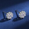 Sgarit Fashion Jewelry S925 Sterling Silver 0.5Ct Moissanite Earrings Classic Jewellery