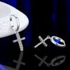 O1CN01raHgwk23trpaZoZPc_!!2218583477314-0-cib Sgarit Fashion Jewelry S925 Sterling Silver Moissanite Cross Earrings Jewellery