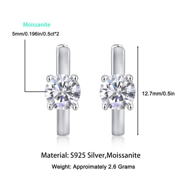 O1CN01u5iBYp1QJRJXAS2uD_!!2209390841955-0-cib Sgarit Fashion Jewelry S925 Sterling Silver 0.5Ct Moissanite Earrings Classic Jewellery