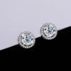 Sgarit Fashion Jewelry S925 Pure Sterling Silver Cushion Cut 1Ct 2Ct Temperament Simple Moissanite Earrings Jewellery