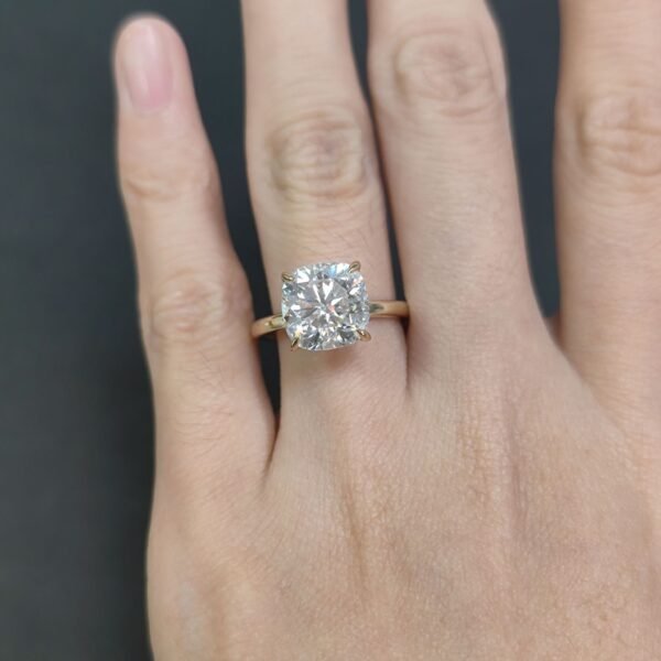 Sgarit Fine Jewelry 9/10/14/18K White Gold 5Ct Cushion Cut Lab Diamond  Wedding Ring Jewellery