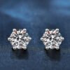 O1CN01wvGcZe1inoezoRYND_!!1695904458-0-cib Sgarit Fashion Jewelry S925 Sterling Silver Six Claws White Black Moissanite Earrings Jewellery