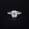 Sgarit Fine Jewelry 9/10/14/18K White Gold 1Ct Emerald Cut Moissanite Ring Natural Diamond Jewellery