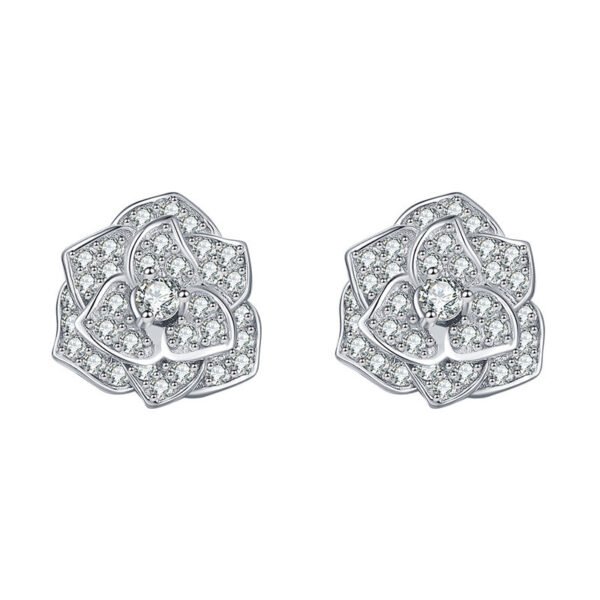 O1CN01zSJrv8223p3HK3TPp_!!2209947347065-0-cib Sgarit Fashion Jewelry S925 Sterling Silver Camellia 1Ct Moissanite Earrings Jewellery