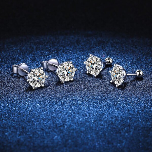 O1CN01zX2ZMR2Br87sYWg41_!!2212409298391-0-cib Sgarit Fashion Jewelry S925 Sterling Silver Round Cut Moissanite Six Claw Stud Earrings Jewellery
