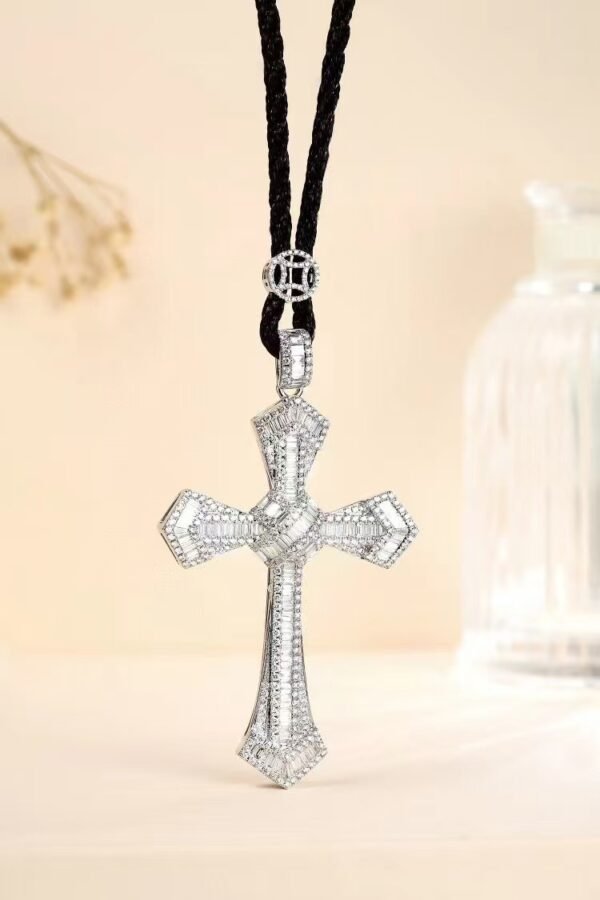 Sgarit Fine Jewelry Solid 18K White Gold 2.418Ct Natural Diamond Side Stone 2.030Ct Pendant Jewellery