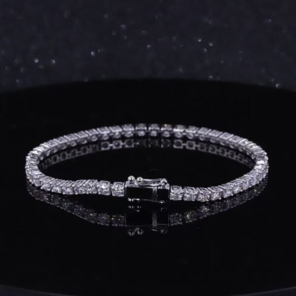 微信图片_20241107140147 Sgarit Fine Jewelry Solid 18K Gold 2.9mm Lab Diamond Tennis Bracelet Jewellery