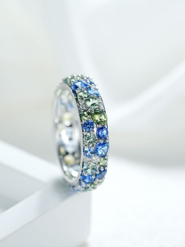 微信图片_20241118114014 Sgarit Fine Jewelry 18K Gold 2.4Ct Natural Blue Sapphire 0.14Ct Diamond Ring Jewellery