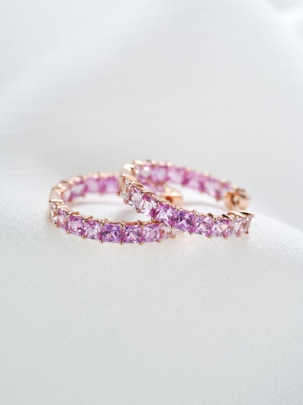 微信图片_20241118114535 Sgarit Fine Jewelry 18K Gold 2.5Mm Natural Color Sapphire Gemstone Earrings Jewellery