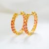 微信图片_20241118114614 Sgarit Fine Jewelry 18K Gold 2.5Mm Natural Color Sapphire Gemstone Earrings Jewellery