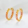 微信图片_20241118114621 Sgarit Fine Jewelry 18K Gold 2.5Mm Natural Color Sapphire Gemstone Earrings Jewellery