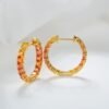 微信图片_20241118114628 Sgarit Fine Jewelry 18K Gold 2.5Mm Natural Color Sapphire Gemstone Earrings Jewellery