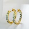 微信图片_20241118114659 Sgarit Fine Jewelry 18K Gold 2.5Mm Natural Color Sapphire Gemstone Earrings Jewellery