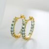 微信图片_20241118114706 Sgarit Fine Jewelry 18K Gold 2.5Mm Natural Color Sapphire Gemstone Earrings Jewellery