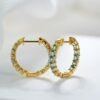 微信图片_20241118114712 Sgarit Fine Jewelry 18K Gold 2.5Mm Natural Color Sapphire Gemstone Earrings Jewellery