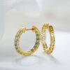微信图片_20241118114719 Sgarit Fine Jewelry 18K Gold 2.5Mm Natural Color Sapphire Gemstone Earrings Jewellery