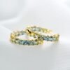 微信图片_20241118114725 Sgarit Fine Jewelry 18K Gold 2.5Mm Natural Color Sapphire Gemstone Earrings Jewellery