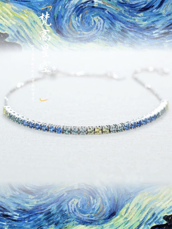 微信图片_20241118114915 Sgarit Fine Jewelry 18K Gold 2Mm Natural Color Sapphire Gemstone Bracelet Jewellery