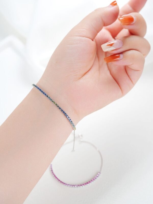 微信图片_20241118114955 Sgarit Fine Jewelry 18K Gold 2Mm Natural Color Sapphire Gemstone Bracelet Jewellery